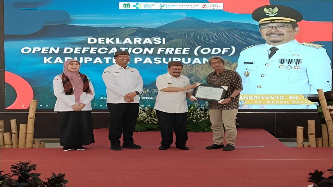 Selamat, Kabupaten Pasuruan 100 Persen ODF, LPTP Solo memperoleh penghargaan dari BUPATI Pasuruan